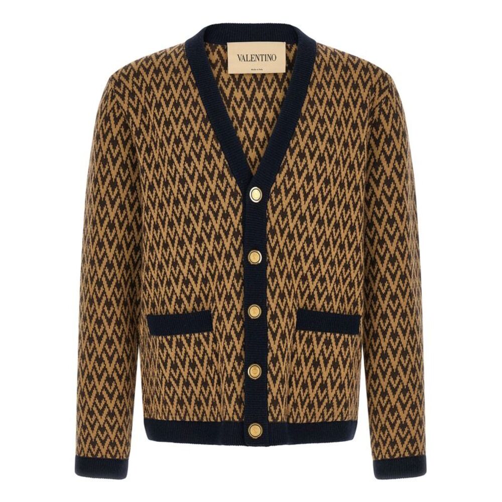 Valentino Garavani Multicolor Cashmere Men's Cardigan